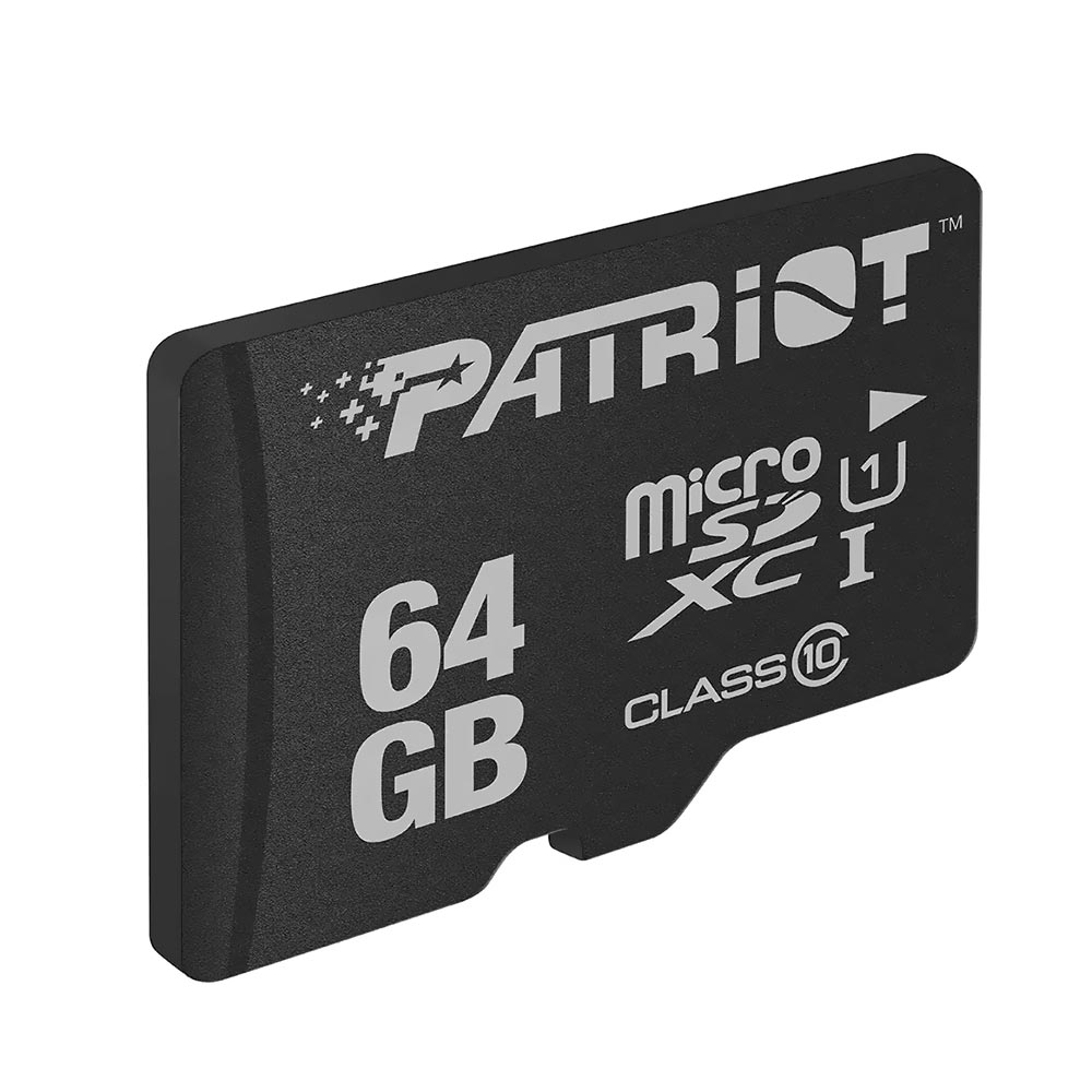 Cartão de Memória Micro SD Patriot 64GB LX Series Class 10 - PSF64GMDC10