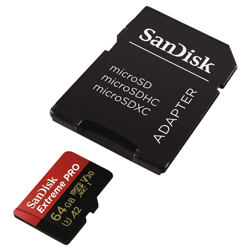 Cartão de Memória Micro SD SanDisk Extreme Pro U3 64GB 4K - SDSQXCU-064G-GN6MA