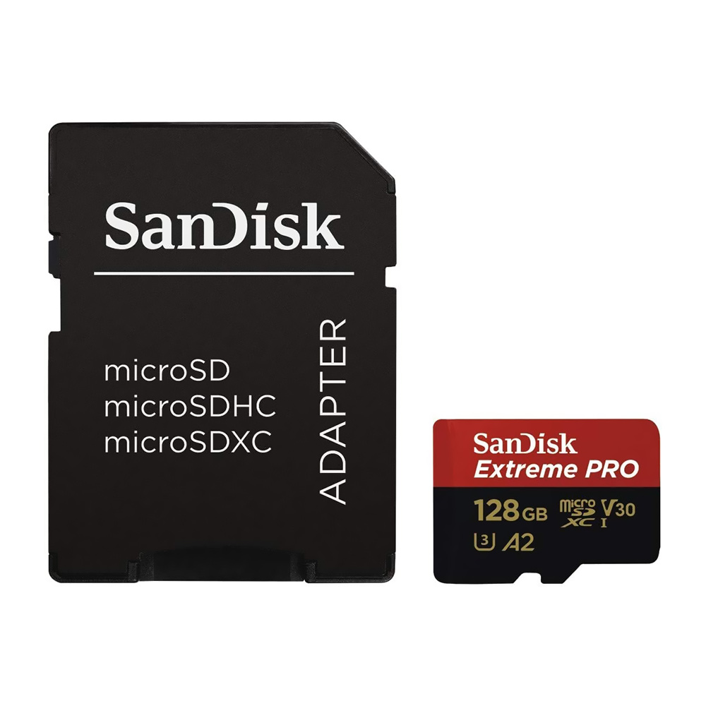 Cartão de Memória Micro SD SanDisk Extreme Pro U3 V30 128GB 4K - SDSQXCD-128G-GN6MA