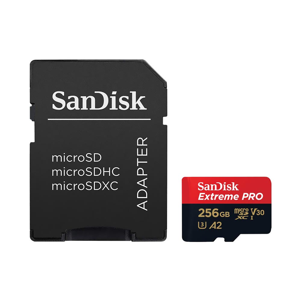 Cartao de Memoria Micro SD SanDisk Extreme Pro U3 V30 256GB UHD 4K - SDSQXCD-256G-GN6MA