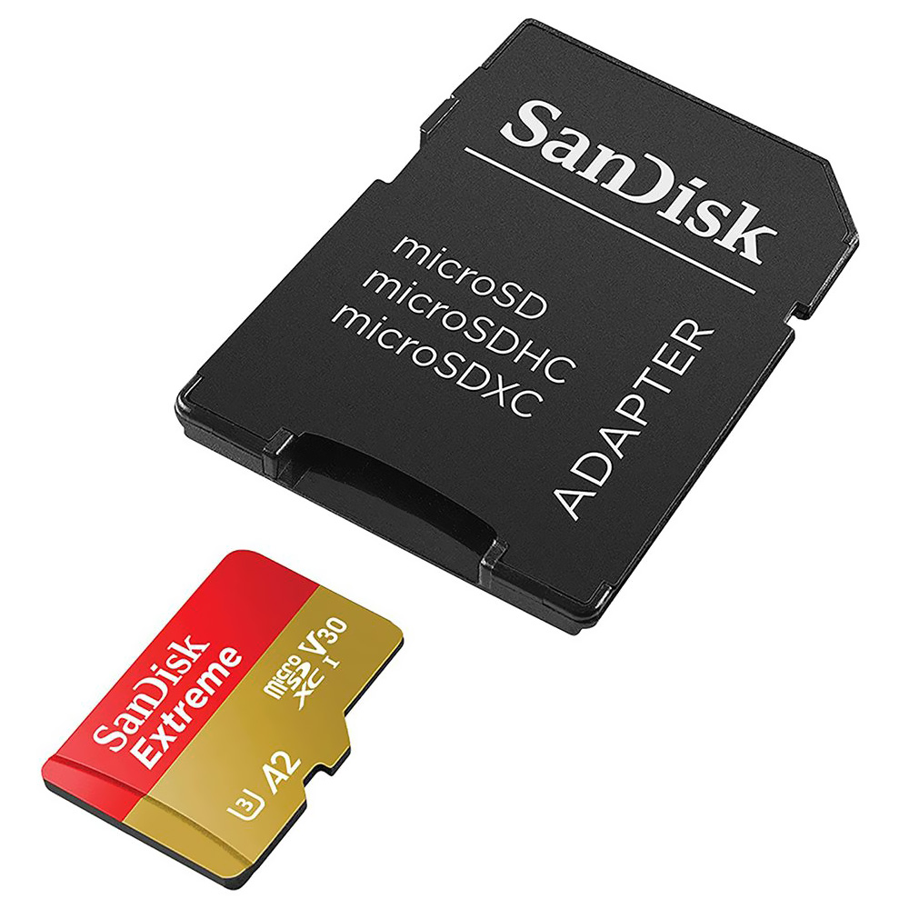 Cartão de Memória Micro SD SanDisk Extreme U3 V30 128GB 4K - SDSQXAA-128G-GN6MA