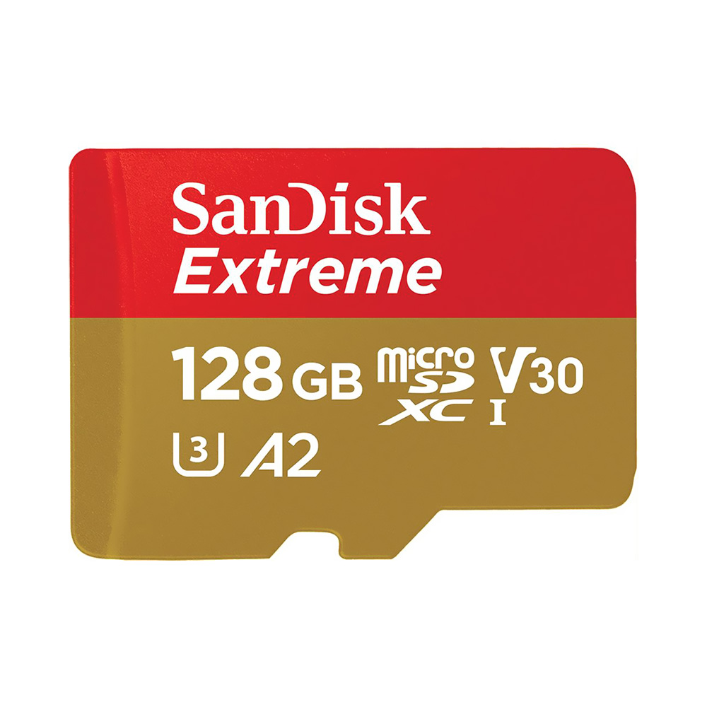 Cartão de Memória Micro SD SanDisk Extreme U3 V30 128GB 4K - SDSQXAA-128G-GN6MA