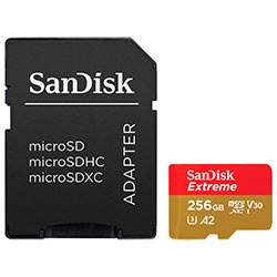 Cartão de Memória Micro SD SanDisk Extreme V30 A2 U3 4K UHD - 190-130MB/S