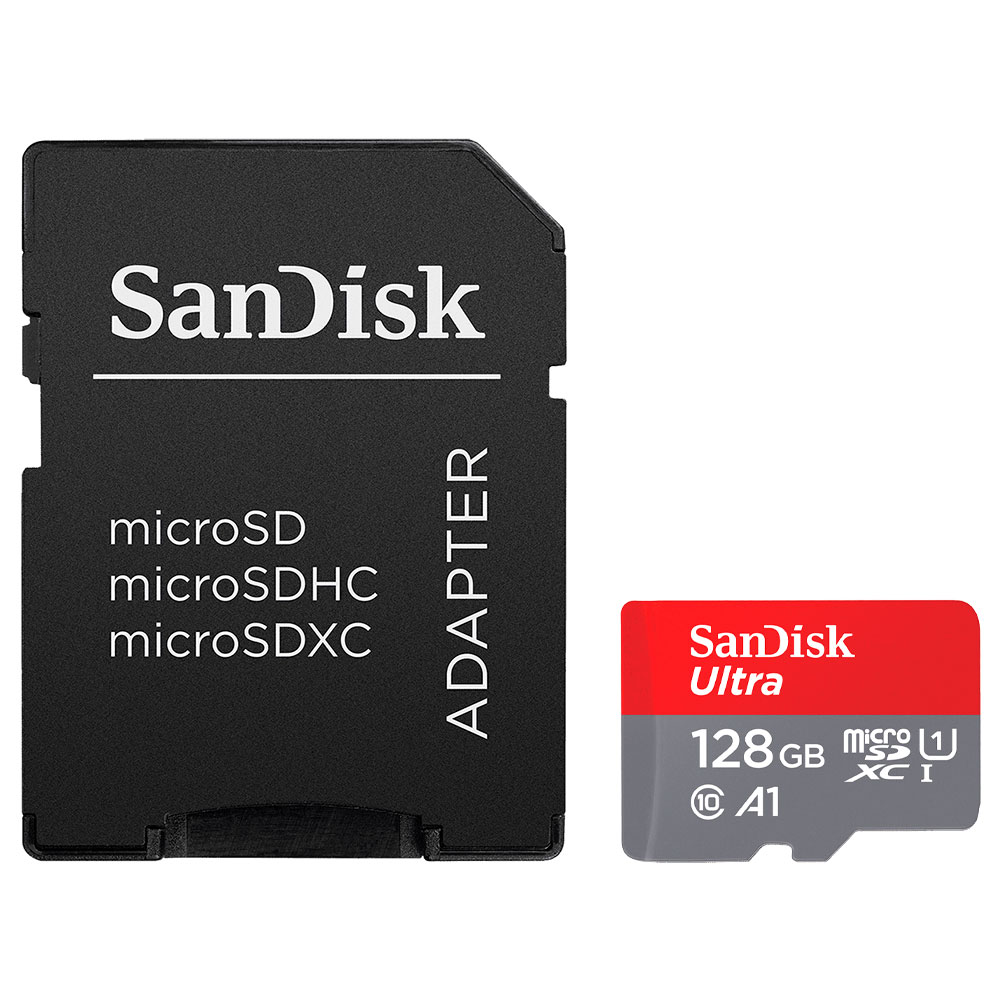 Cartão de Memória Micro SD SanDisk Ultra 128GB Classe 10 A1 U1 - SDSQUAB-128G-GN6MA