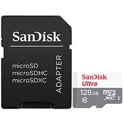 Cartão de Memória Micro SD SanDisk Ultra 128GB Classe 10
