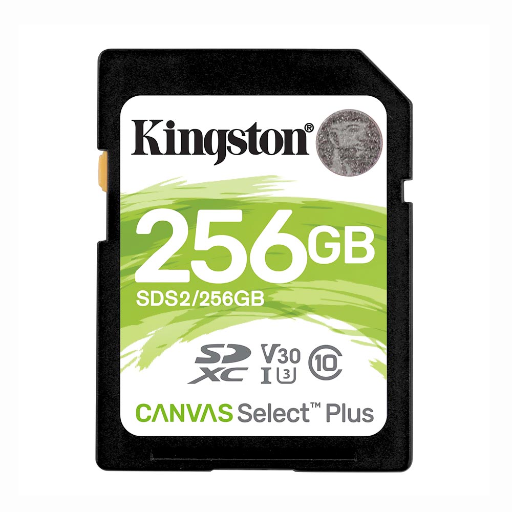 Cartão de Memória SD Kingston C10 U3 Canvas Select Plus 256GB