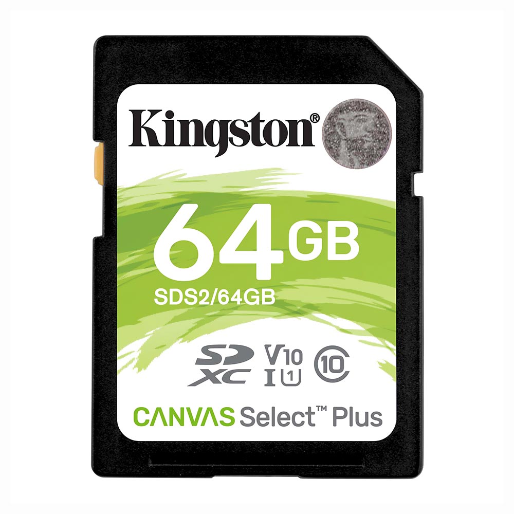 Cartão de Memória SD Kingston Canvas Select Plus C10 64GB