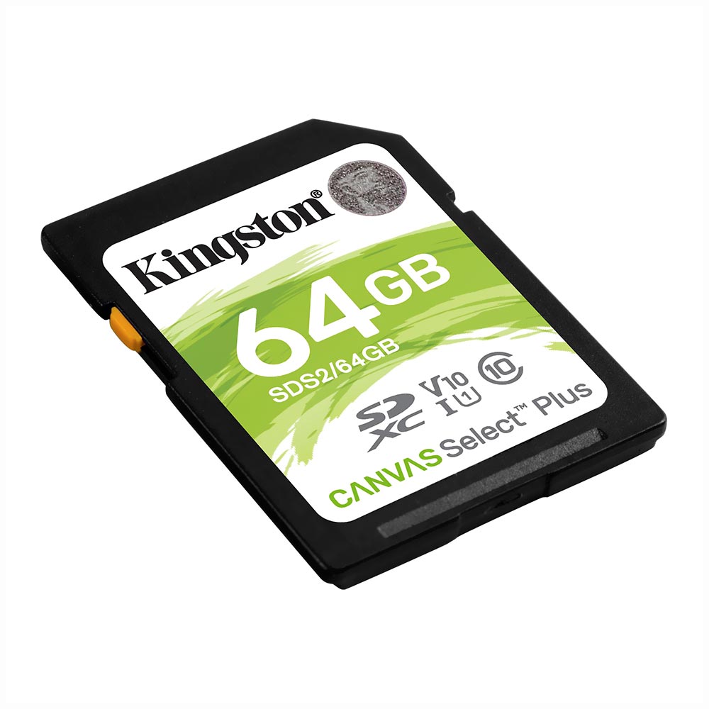 Cartão de Memória SD Kingston Canvas Select Plus C10 64GB