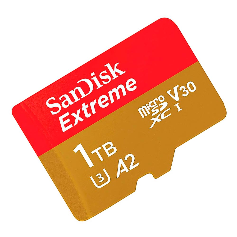 Cartão de Memória SD SanDisk Extreme 1TB V30 A2 U3 4K UHD - SDSQXAV-1T00-GN6MN