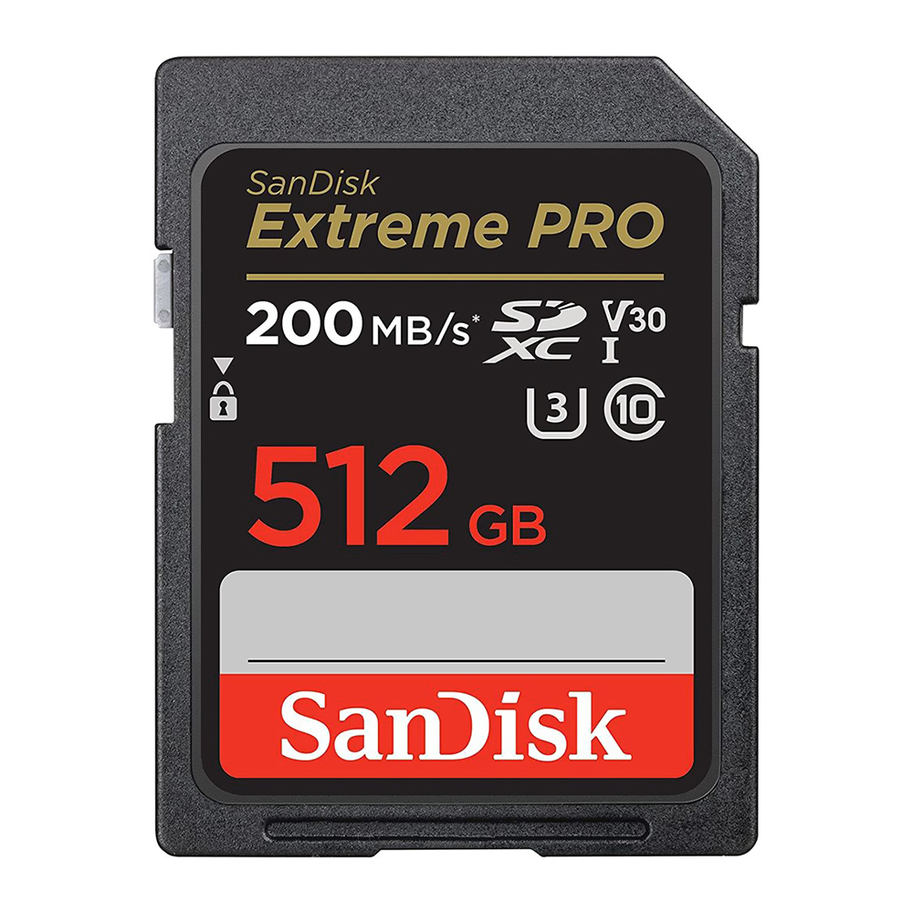 Cartão de Memória SD SanDisk Extreme Pro Class 10 Ultra V30 U3 512GB 4K HD - SDSDXXD-512G-GN4IN