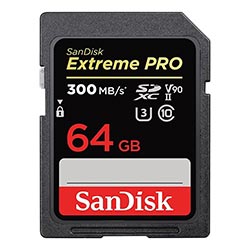 Cartão de Memória SD SanDisk Extreme Pro Class 10 V90 U3 64GB 4K / 8K UHD - SDSDXDK-064G-GN4IN