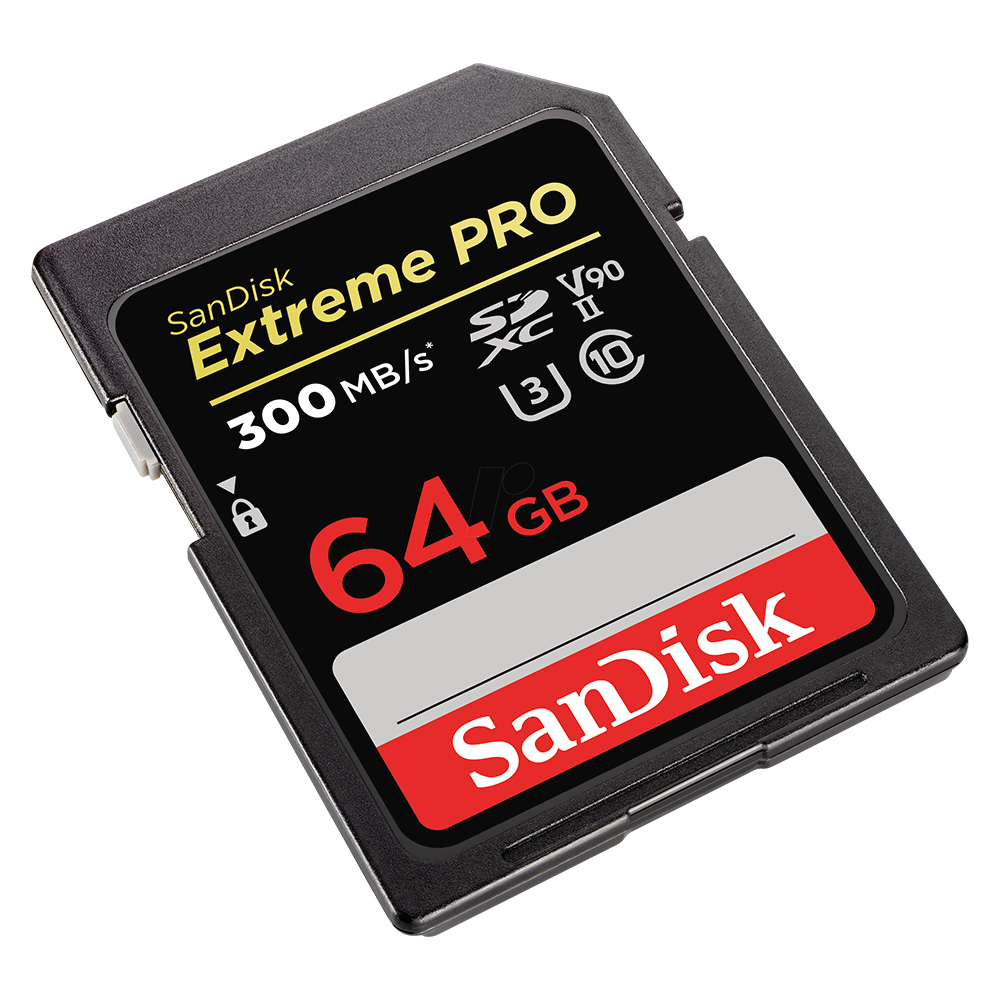 Cartão de Memória SD SanDisk Extreme Pro Class 10 V90 U3 64GB 4K / 8K UHD - SDSDXDK-064G-GN4IN