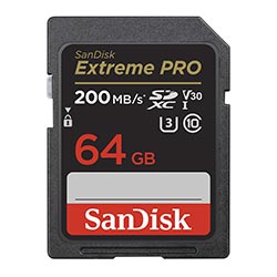Cartão de Memória SD SanDisk Extreme Pro V30 U3 64GB 4K