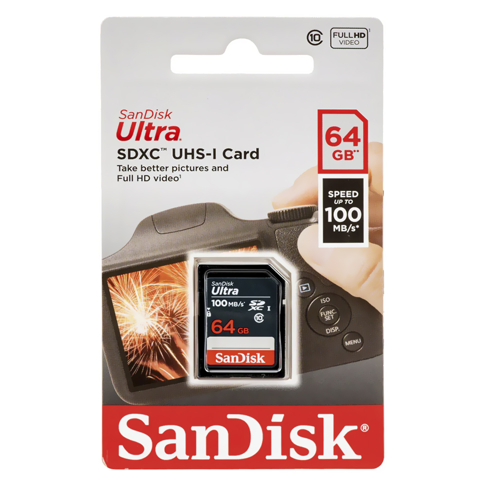 Cartão de Memória SD SanDisk Ultra 64GB Classe 10 - SDSDUNR-064G-GN3IN