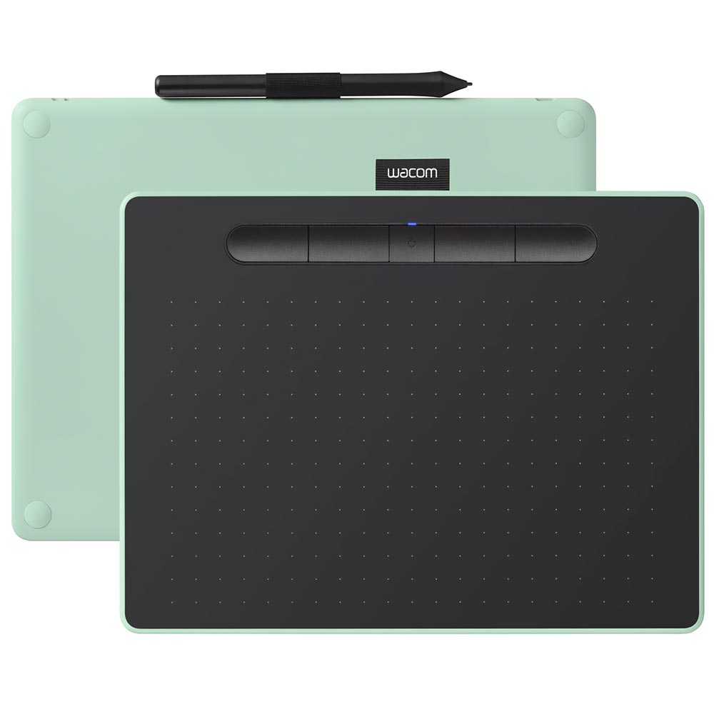 Mesa Digitalizadora Wacom Intuos Creative Touch Small CTL-6100WL/E0-AA  M Bluetooth - Preto / Verde