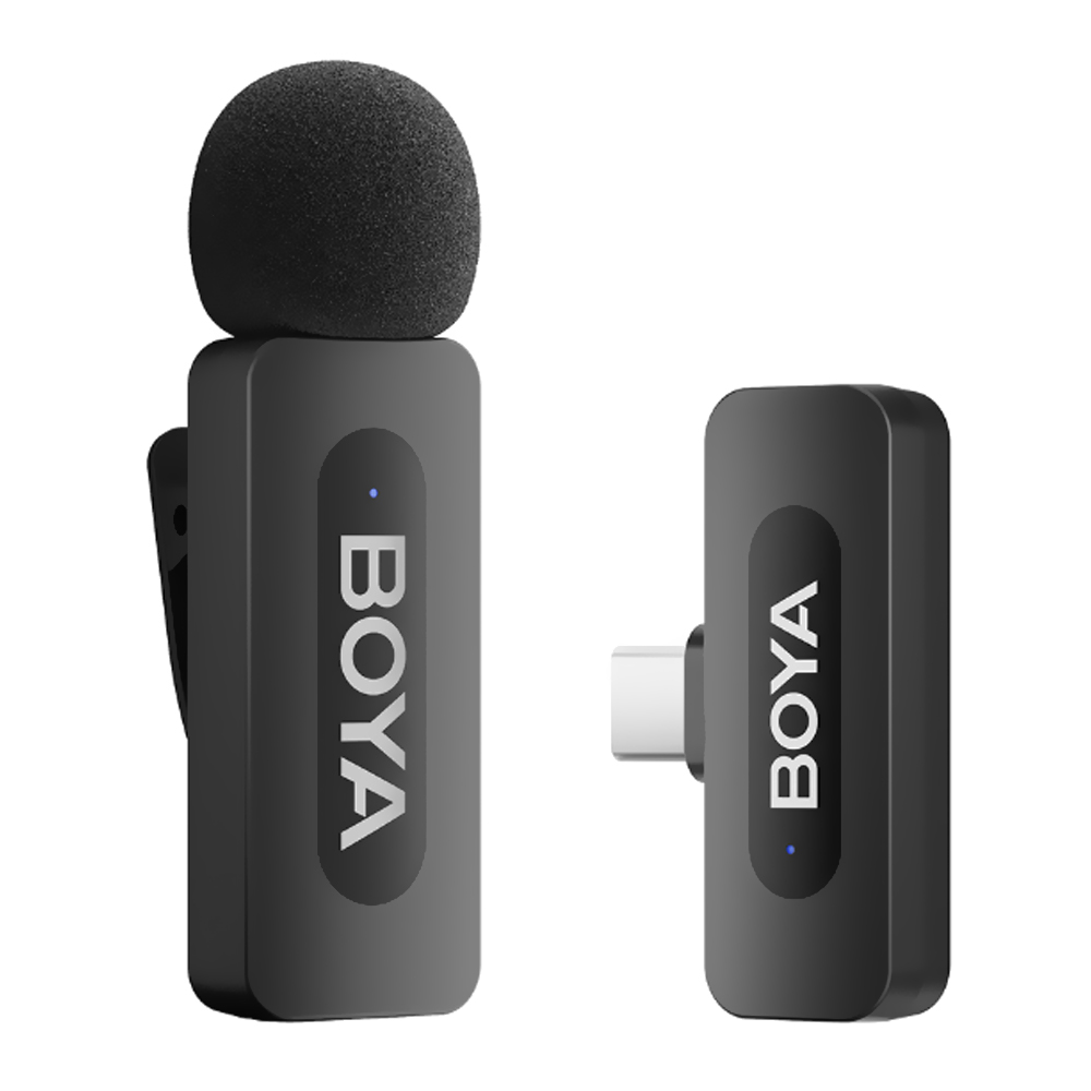 Microfone Boya BOYA BY-V10 Wireless / 1TX / RX / USB-C - Preto