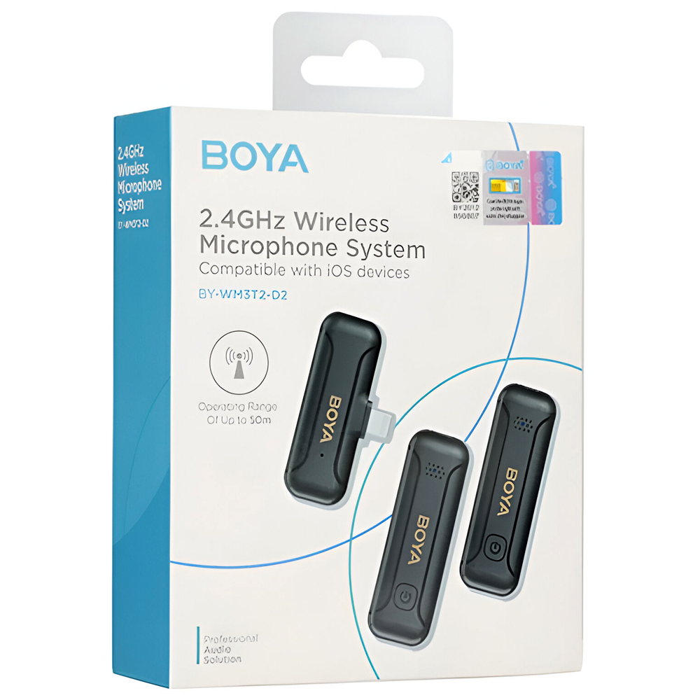 Microfone Boya BY-WM3T2-U2 Wireless / USB-C - Preto