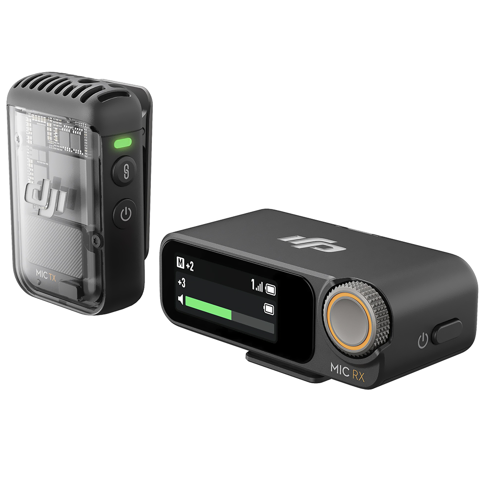 Microfone DJI Mic 2 Wireless / 1TX + 1RX / FCC / Lightning / USB-C - Preto