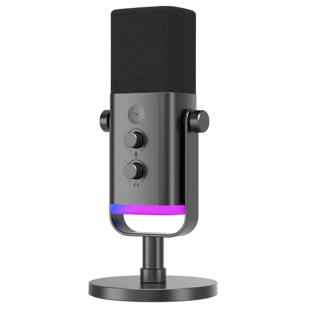 Microfone Fifine AM8 Streaming Recording Dynamic RGB - Preto