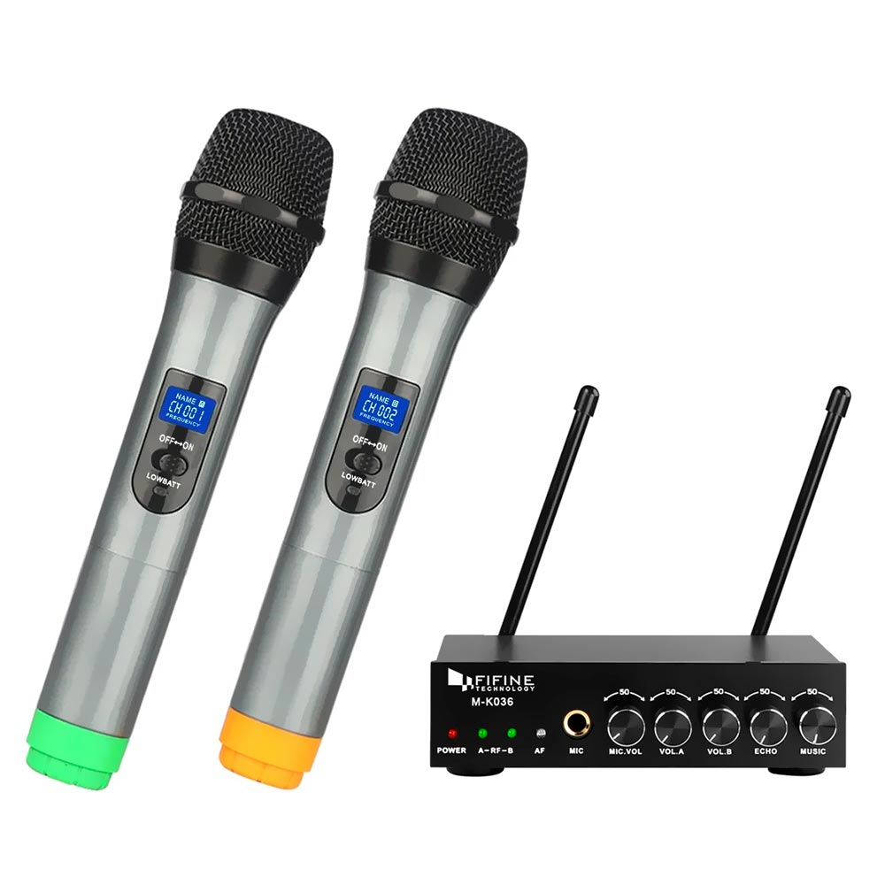 Microfone Fifine K036 Dual Wireless - Preto