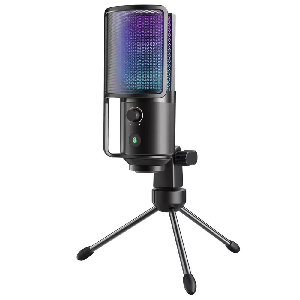 Microfone Fifine K669-PRO3 Recording Condenser Cardioid RGB - Preto 