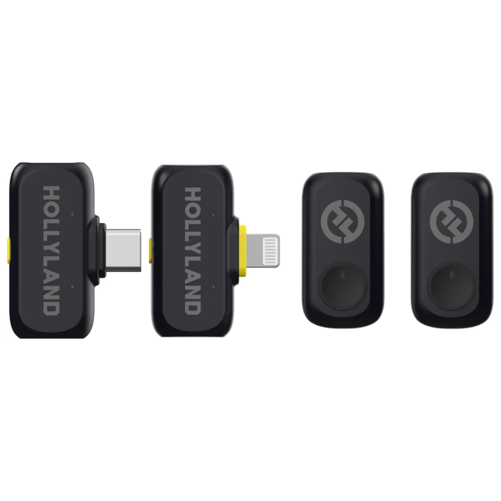 Microfone Hollyland Lark A1 Lavalier Combo Wireless / Lightning / USB-C - Charcoal