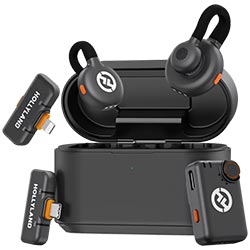 Microfone Hollyland Lark M2S Ultimate Combo Wireless / Lightning / USB-C - Space Cinza