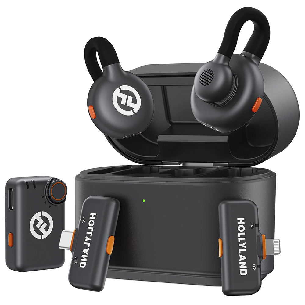 Microfone Hollyland Lark M2S Ultimate Combo Wireless / Lightning / USB-C - Space Cinza