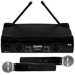 Microfone Quanta QTMIC103 Sem Fio - Preto