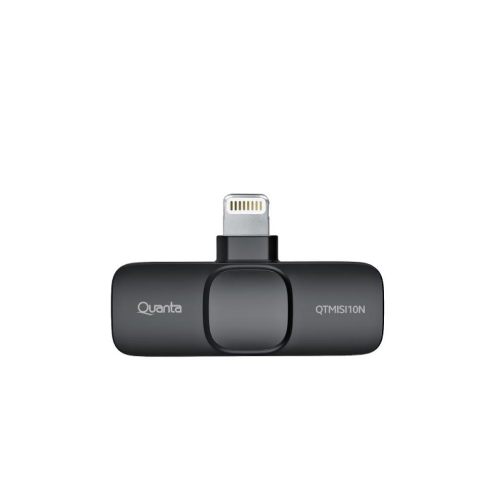 Microfone Quanta QTMISI10N Wireless para Smartphone / Ligtning - Preto