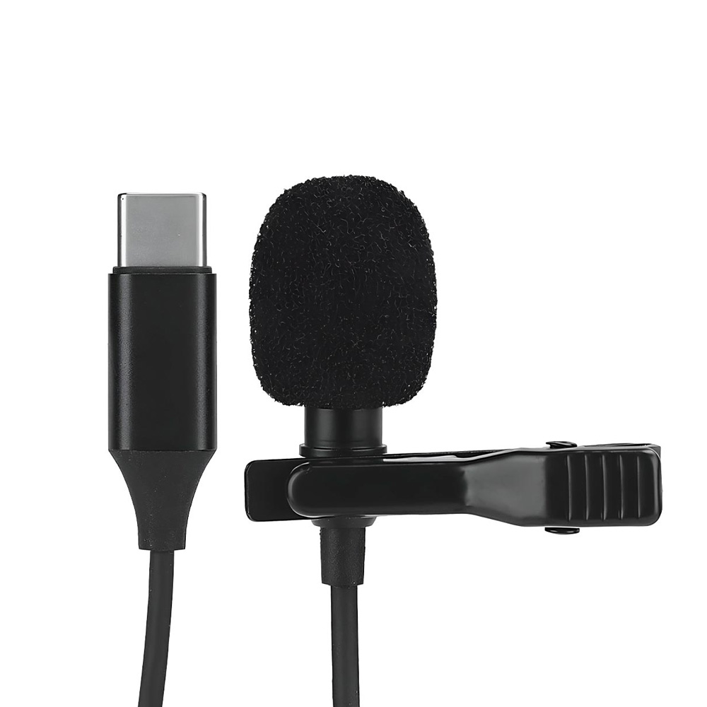 Microfone Satellite A-FONE35C Lavalier Lapela / USB-C - Preto