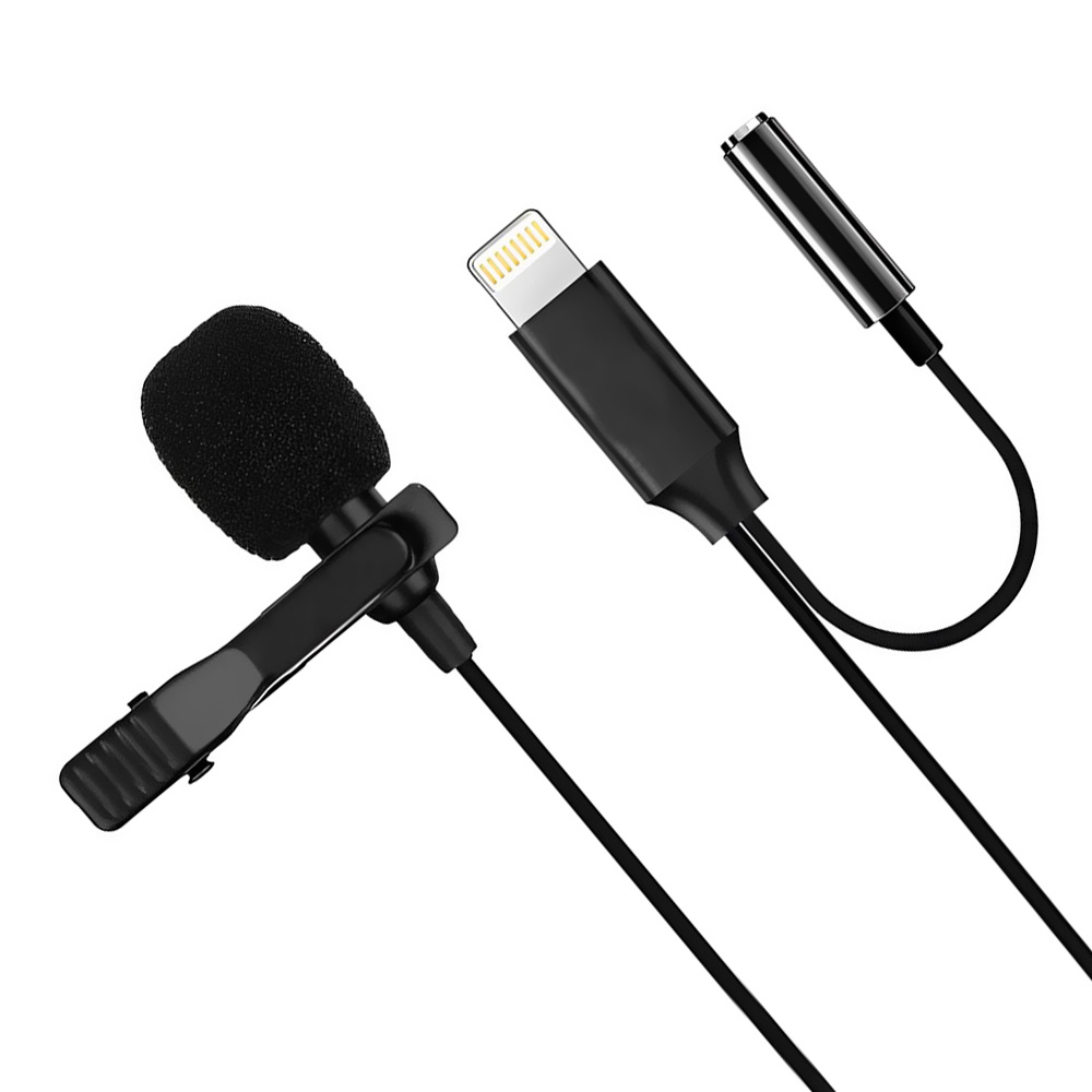 Microfone Satellite A-FONE35L Lavalier Lapela / Lightning - Preto