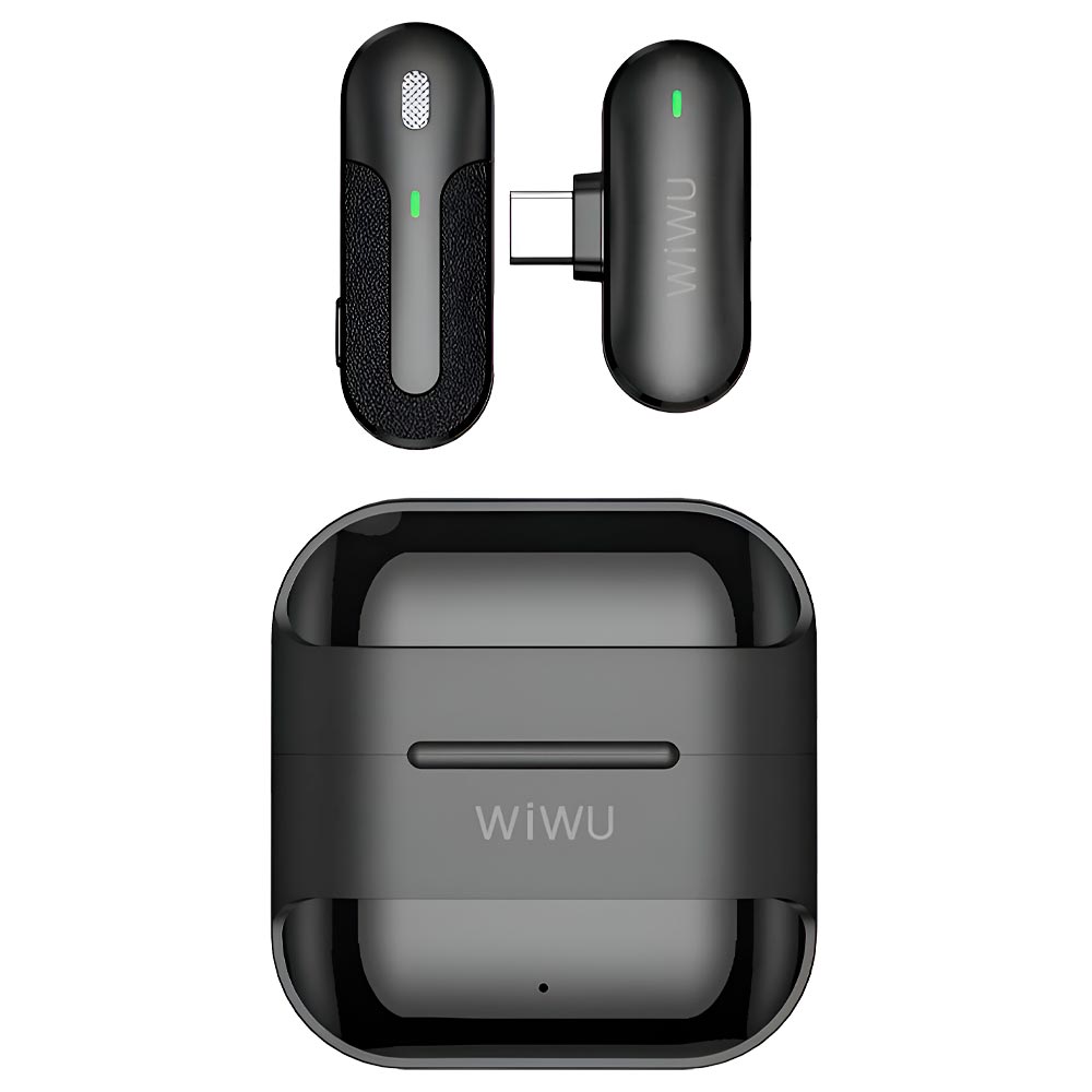 Microfone Wiwu Mini para Smartphone Wireless / Type-C - Preto (WI-WM001)