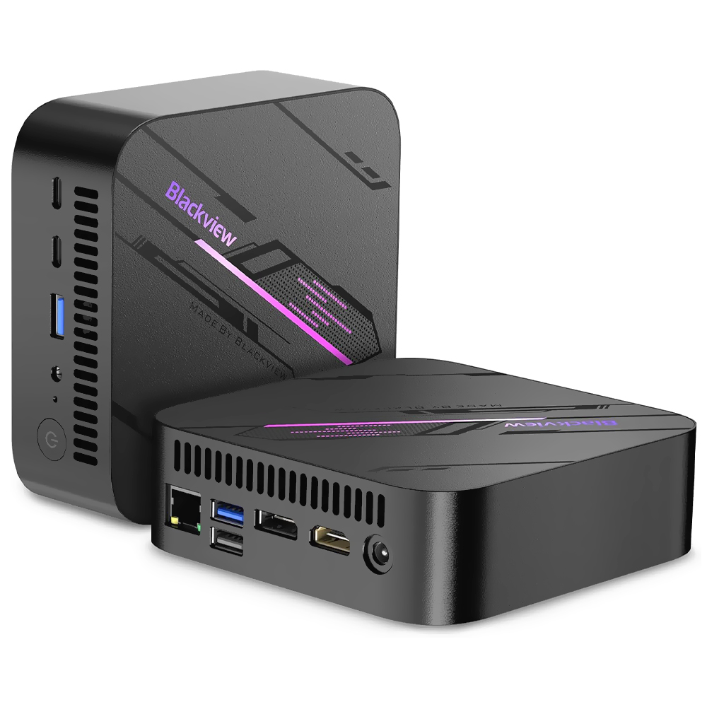 Mini PC Blackview MP100 AMD Ryzen 5 7430 de 2.3GHz / 32GB de RAM / 1TB SSD / Win11Pro - Cinza