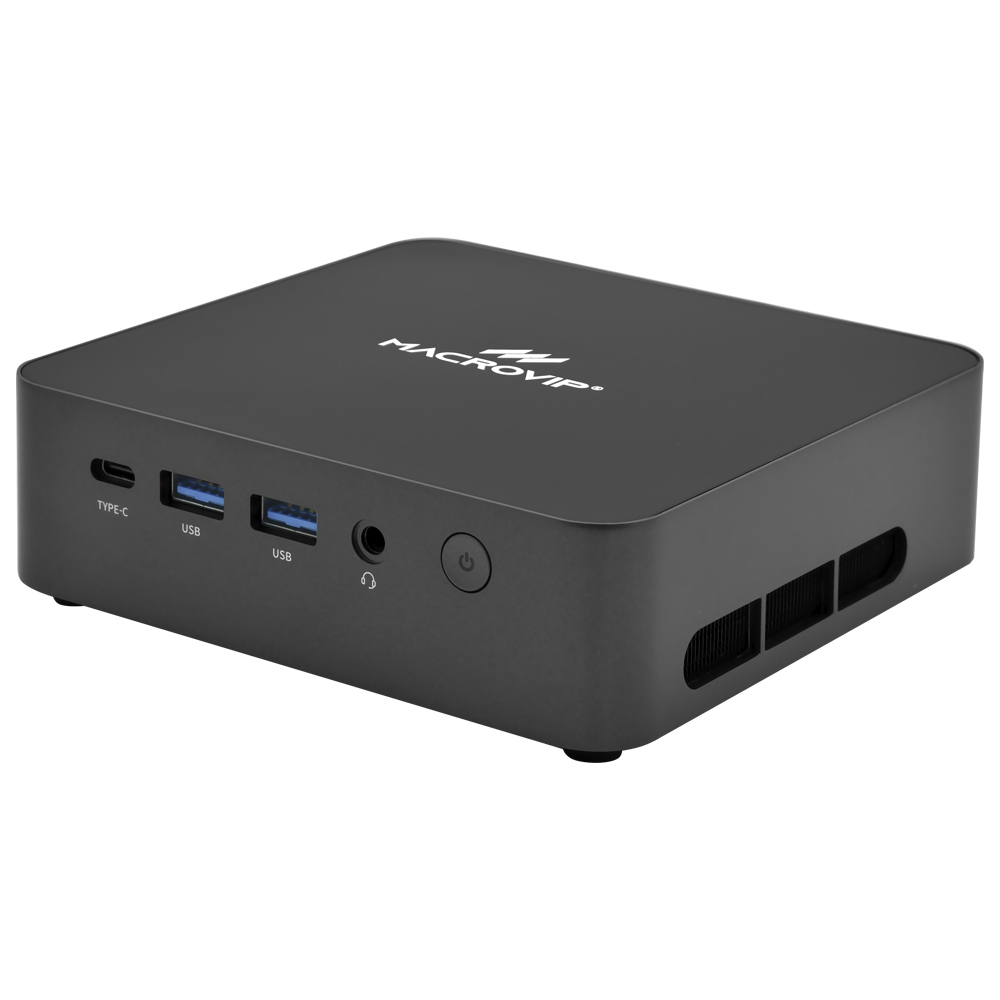 Mini PC Macrovip nanoBOX K1 Intel Core i3 1215U de 1.2GHz / 8GB de RAM / 512GB SSD / Win11Pro - Preto