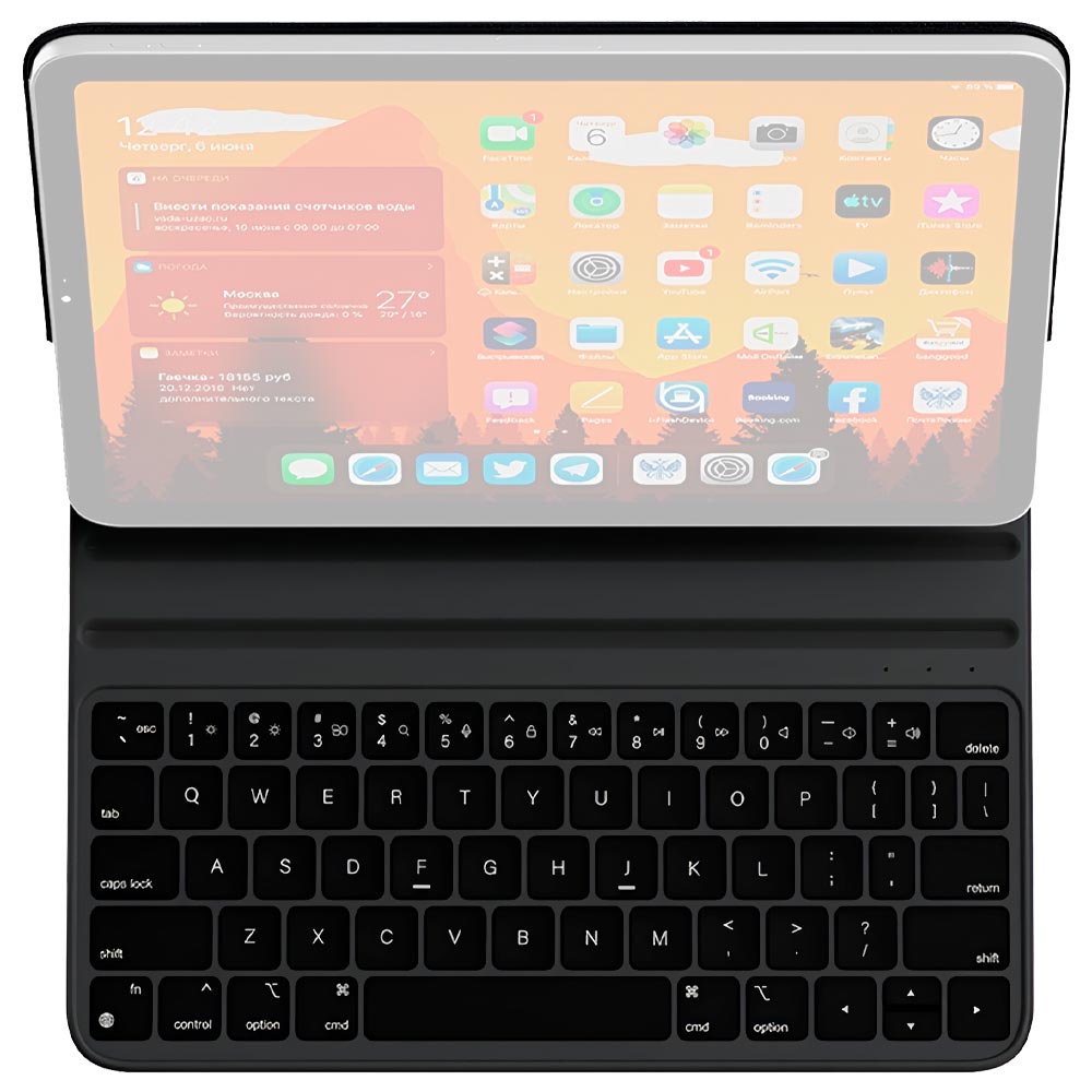Capa para Ipad Wiwu F15 Ultra-Thin Keyboard Case Com Teclado 10.9" - Preto