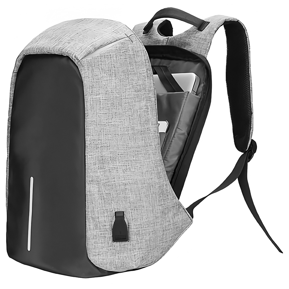 Mochila Anti-Roubo para Notebook Kolke KVM-245 15.6" - Preto / Cinza