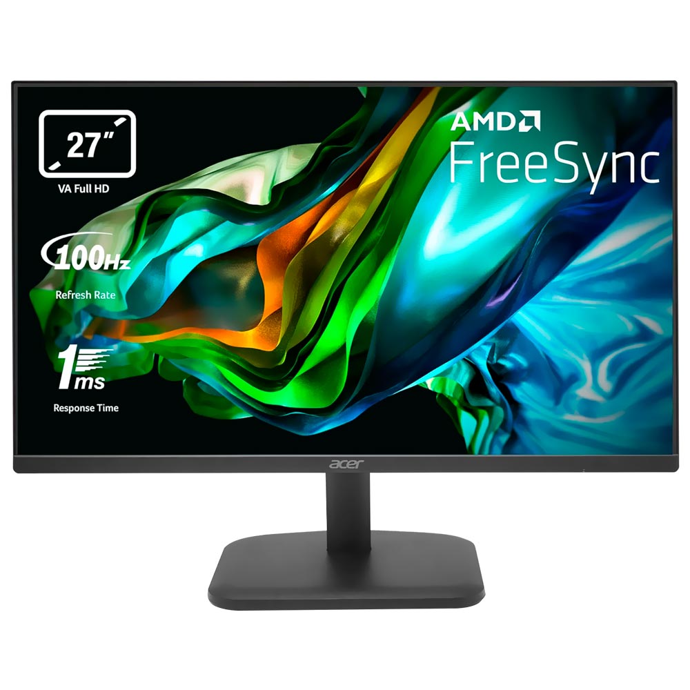 Monitor Acer EK271 27" Full HD LED 100Hz / 1Ms - Preto