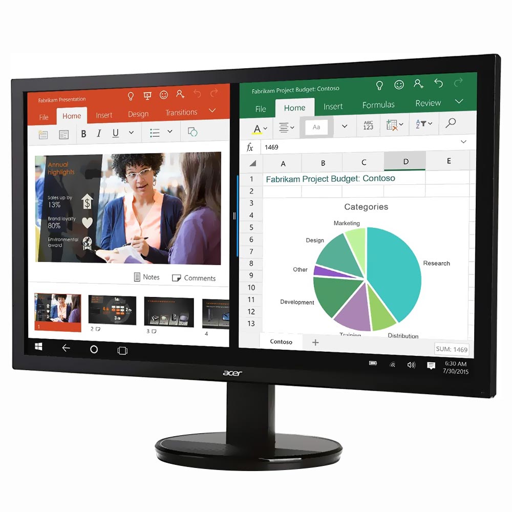 Monitor Acer K202HQL BI 19.5" HD LED 60Hz / 5Ms - Preto
