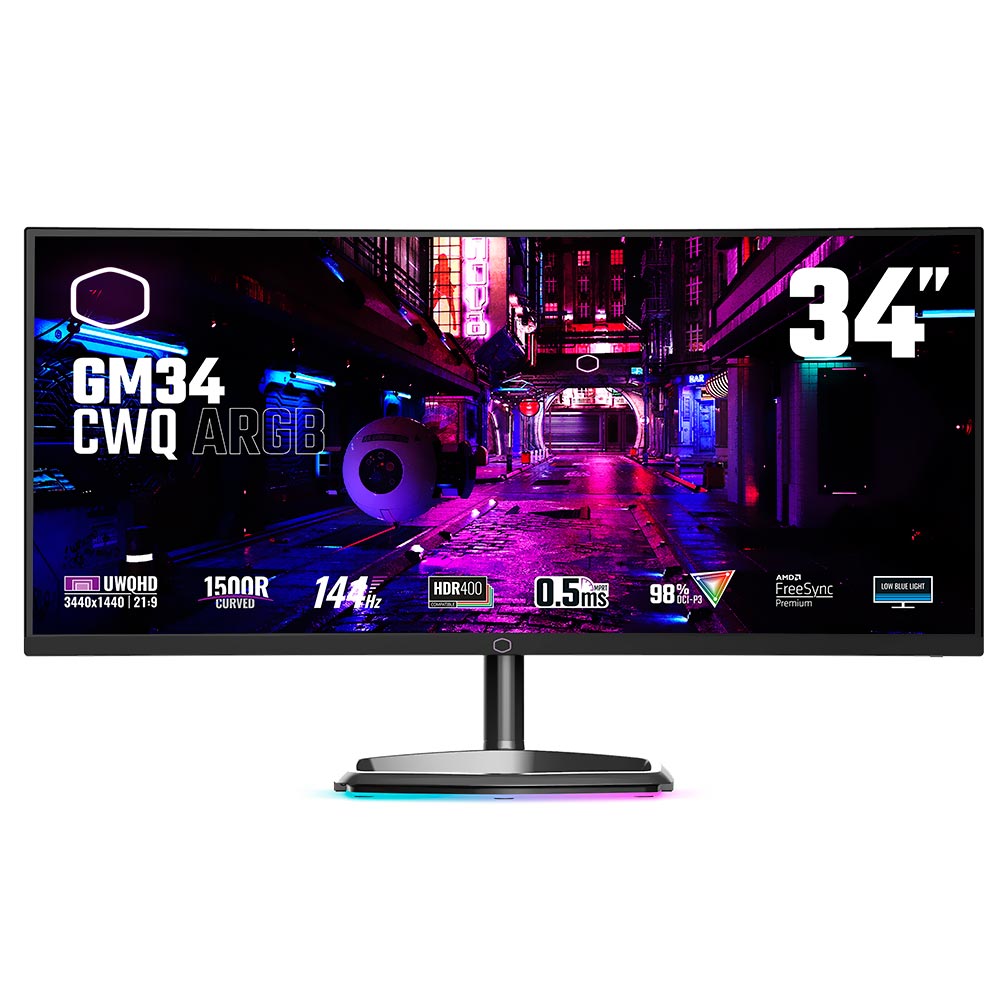 Monitor gamer curvo GameMax GMX34CKXQ led 34 preto 100V/240V