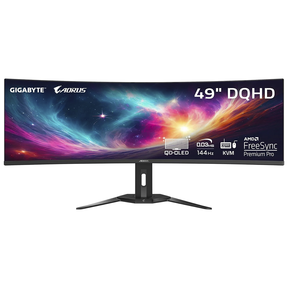 Monitor Gamer Gigabyte AORUS CO49DQ 49" DQHD OLED 144Hz / 0.03Ms - Preto