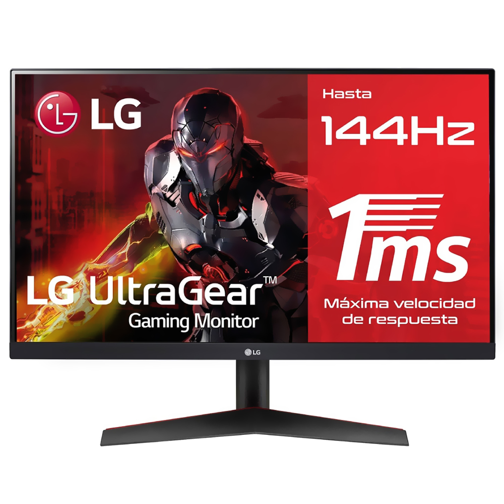 Monitor Gamer LG 24GN600-B UltraGear 24" Full HD IPS LED 144Hz / 1Ms - Preto