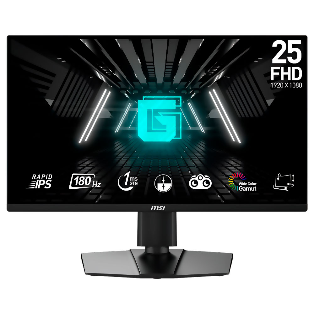 Monitor Gamer MSI G255PF E2 25" Full HD IPS 180Hz / 1Ms - Preto