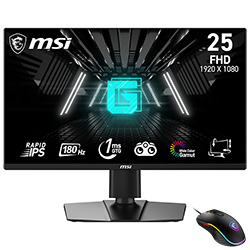 Monitor Gamer MSI G255PF E2 25" Full HD LED 180Hz / 1Ms - Preto + Mouse