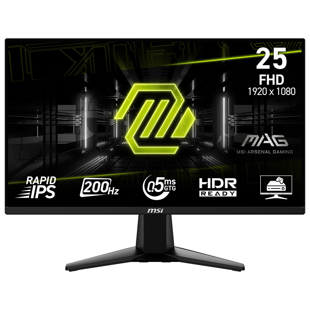 Monitor Gamer MSI Mag 255F E20 25" FHD 200Hz / 0.5Ms - Preto