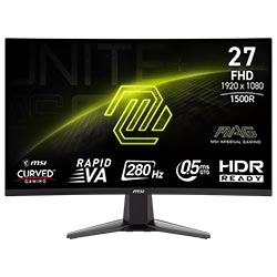 Monitor Gamer MSI Mag 276CXF 27" Full HD Curvo VA 280Hz / 0.5Ms - Preto