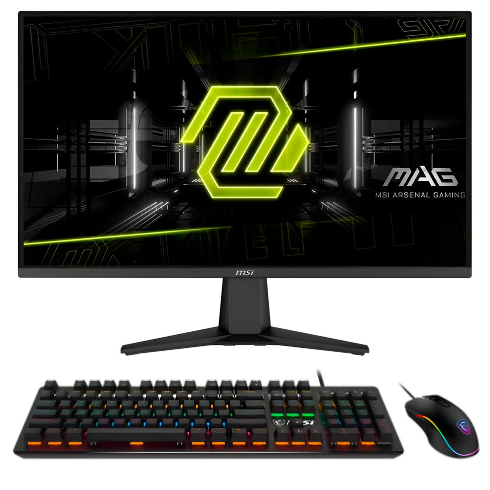 Monitor Gamer MSI Mag 27C6X 27" Full HD LED Curvo 250Hz / 1Ms - Preto + GK300 Combo