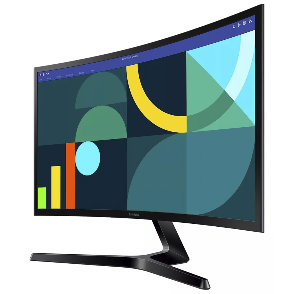 Monitor Gamer Samsung Essential S3 LS24D366GAN 23.5" Full HD Curvo IPS 100Hz / 4Ms - Preto