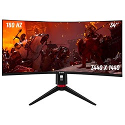 Monitor Gamer Teros TE-3411G 34" UWQHD Curvo VA 180Hz / 1Ms - Preto