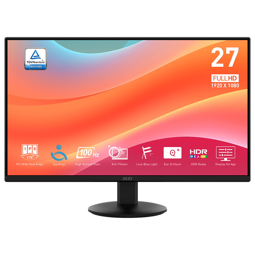 Monitor MSI Pro MP272L 27" Full HD LCD 100Hz / 1Ms - Preto